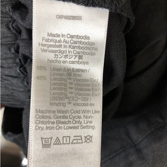 Madewell Pants Pull On Straight Crop High Rise Relaxed True Black NWT Size 00 - Picture 10 of 12